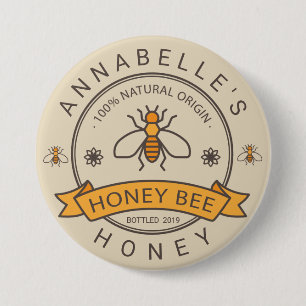 Honey Label Personalise 7.5 Cm Round Badge