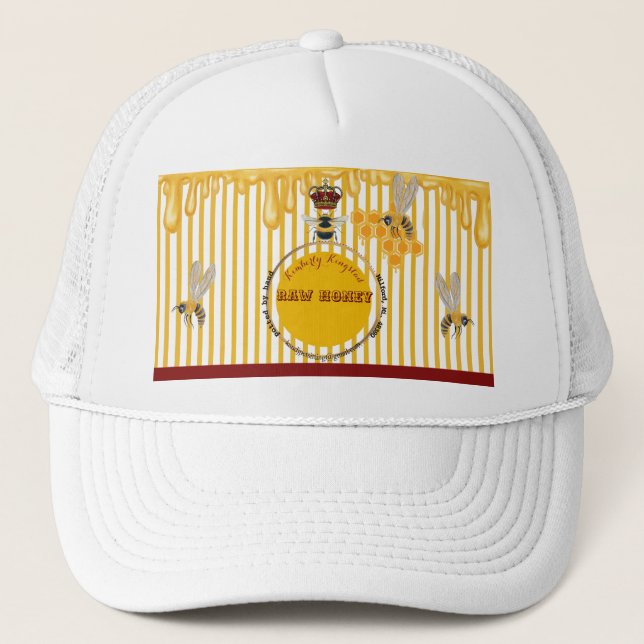 honey label  trucker hat (Front)