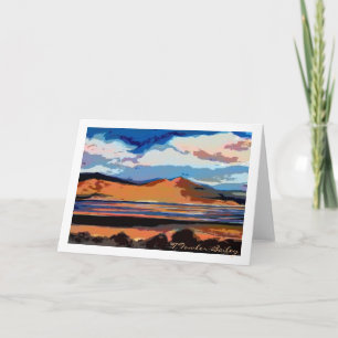 Honey Lake Sunset watercolor Card
