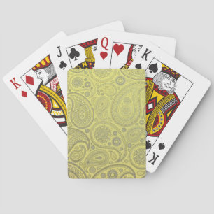 Honey lemon paisley coasters playing cards