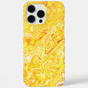 Honey Lemon Yellow Marble Texture Abstract Liquid iPhone 16 Pro Max Case