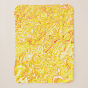 Honey Lemon Yellow Marble Texture Abstract Liquid Sherpa Blanket