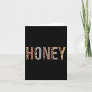 Honey Leopard Print Mum Cute Mothers Day Funny Gra Card