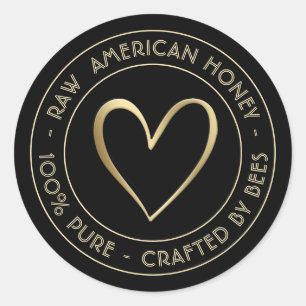 HONEY LID JAR LABEL -  100% PURE MADE BY BEES