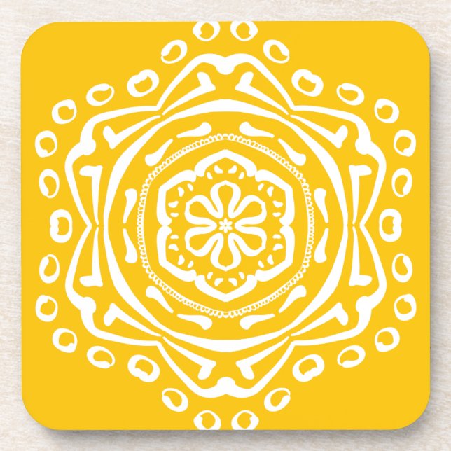 Honey Mandala Coaster (Front)