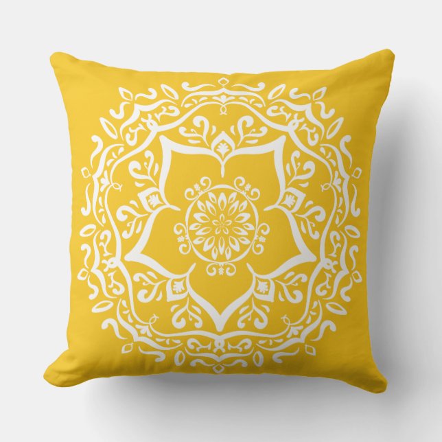 Honey Mandala Cushion (Front)
