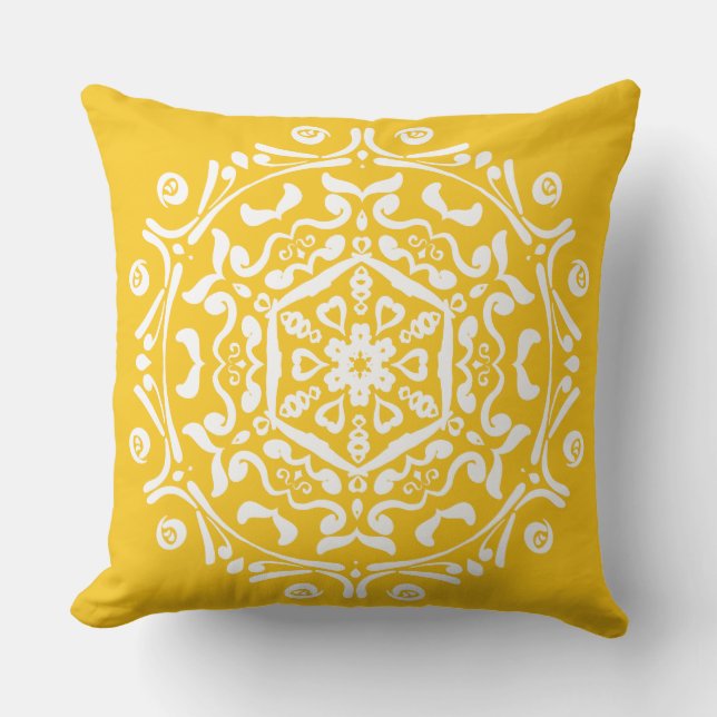 Honey Mandala Outdoor Cushion (Front)