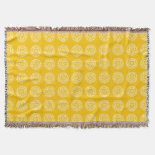 Honey Mandala Throw Blanket