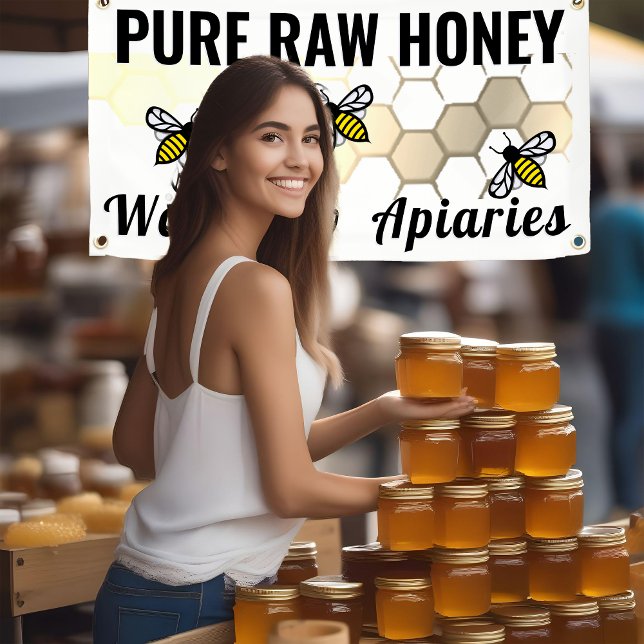 Honey Market Sign Bee Honeycomb Pure Raw Honey (Creator Uploaded)