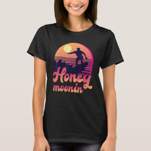 Honey Moonin Beach Honeymoon Just Married Bride An T-Shirt