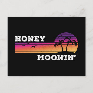 Honey Moonin Beach Honeymoon Vacation Men Women Co Holiday Postcard