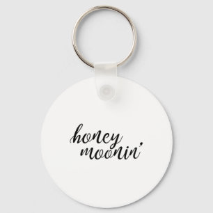 Honey Moonin Bride And Groom Honeymoon Premium _1 Key Ring