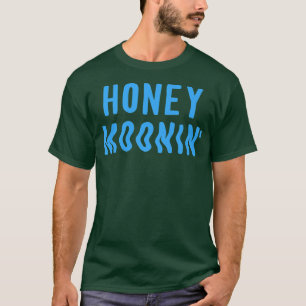Honey MooninCool Married Couple Blue Tropical Hone T-Shirt