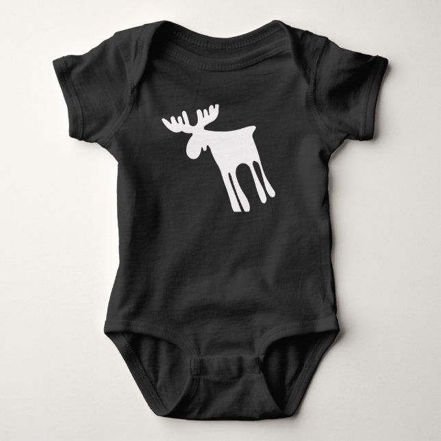 Honey / Moose Baby Bodysuit (Front)