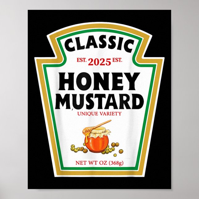 Honey Mustard Diy Halloween Costume Matching Group Poster (Front)