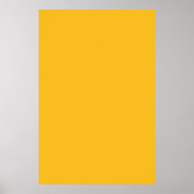 Honey Mustard Yellow Solid Trend Colour Background Poster (Front)