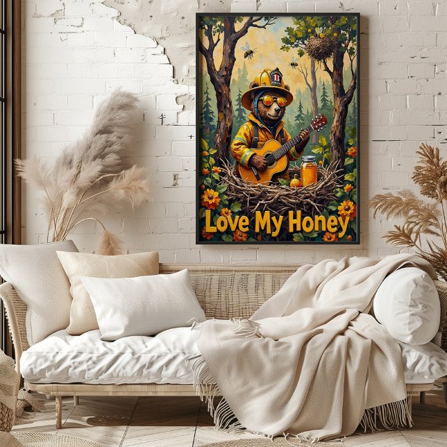Honey Nest Serenade: Bear's Sweet Tune Poster (Creator Uploaded)