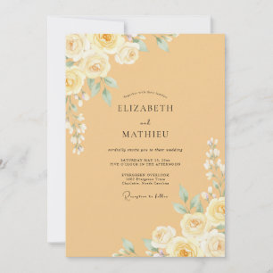 Honey Painted Wedding Invitation