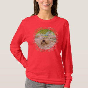 Honey Pekingese in Floral Setting T-Shirt