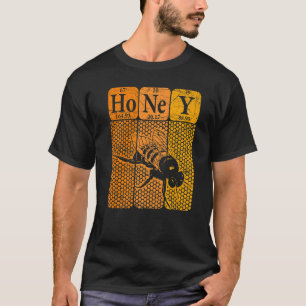 Honey Periodic Table Elements Beekeeper Retro Apia T-Shirt