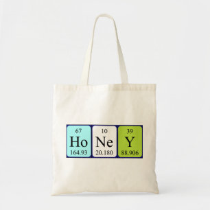Honey periodic table name tote bag