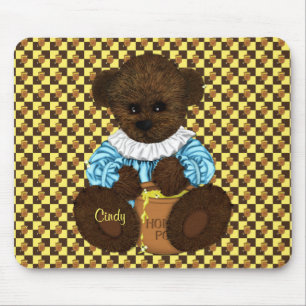 Honey Pot Bear (brown-yellow) Mousepad