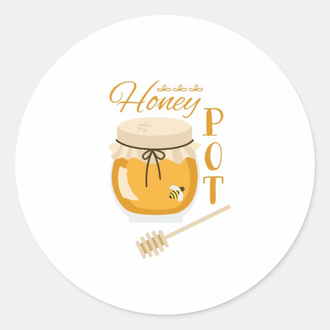Honey Pot Classic Round Sticker (Front)