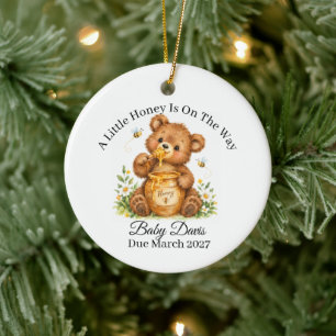 Honey Pregnancy Announcement Ornament 