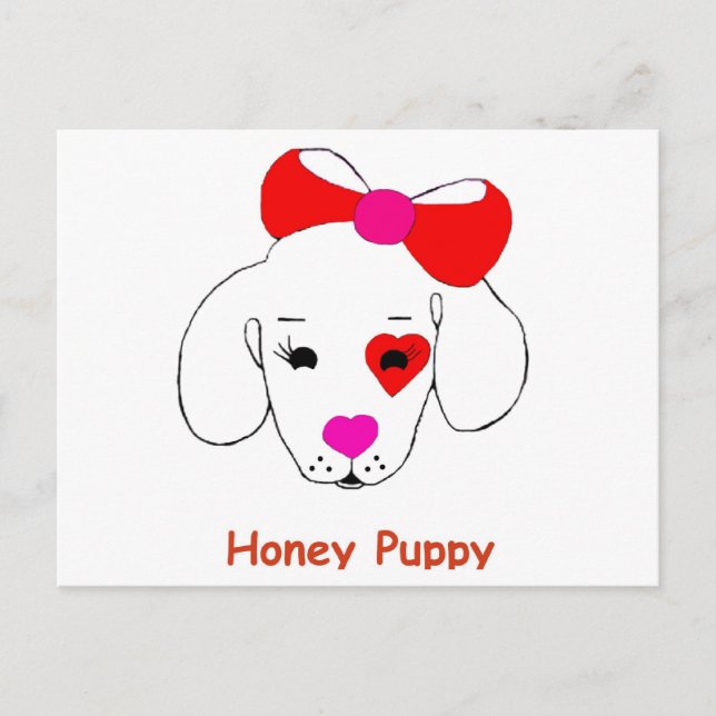Honey Puppy  Postcard (Front)