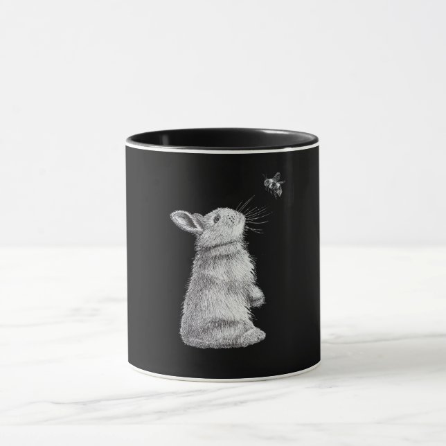 Honey Rabbit & Bumble Bee | Bunny Lover Gift Mug (Center)