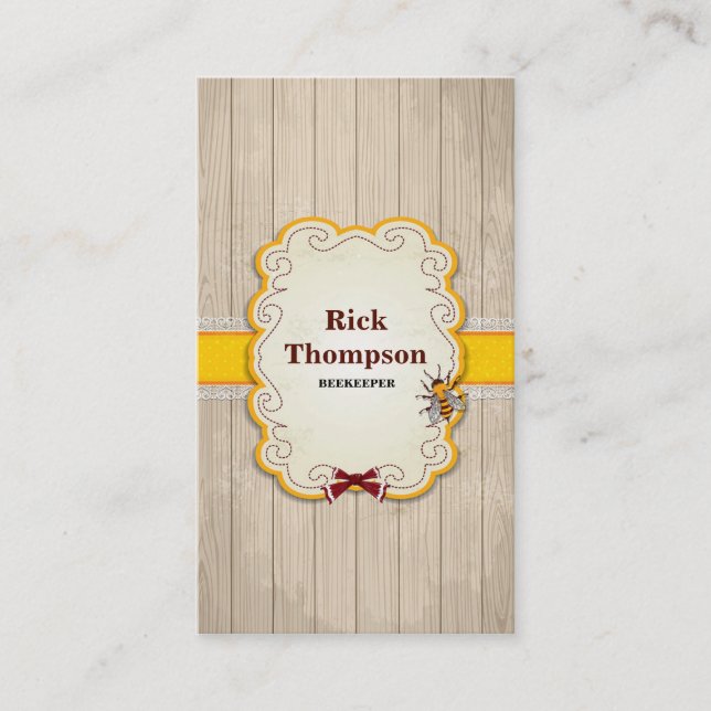Honey Seller / Beekeeper Bee Farm Farmer Business Card (Front)
