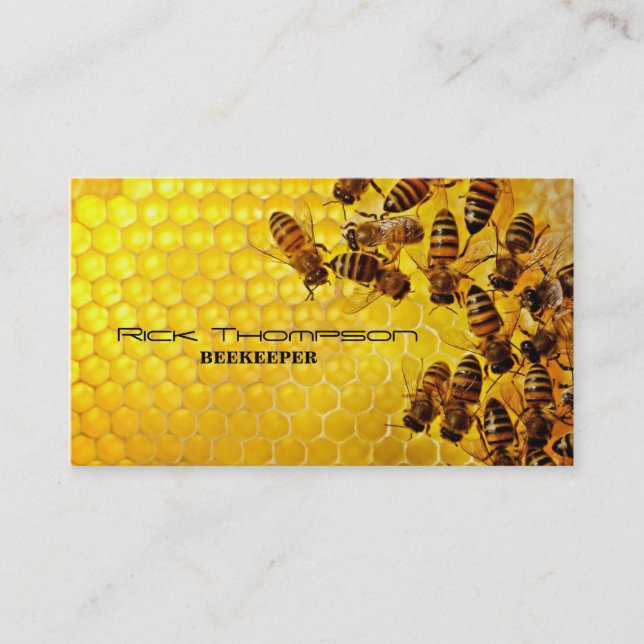 Honey Seller / Beekeeper Farmer Bee Farm Shop Business Card (Front)
