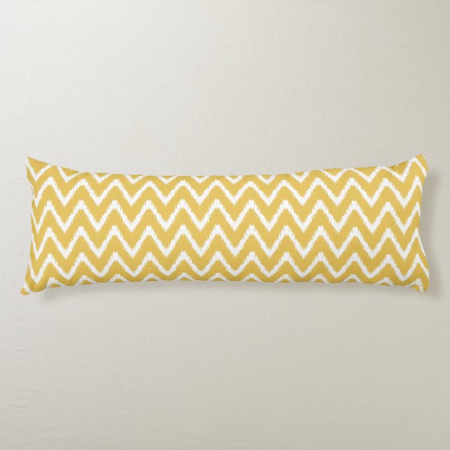 Honey Southern Cottage Chevrons Body Pillow (Front)