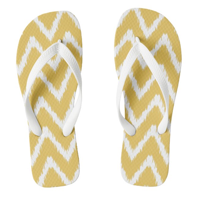 Honey Southern Cottage Chevrons Thongs (Footbed)