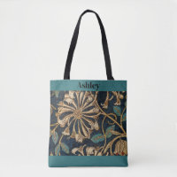 Honey suckle floral design, blues, tan, red,