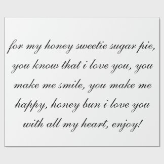 honey sugar pie wrapping paper