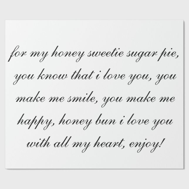 honey sugar pie wrapping paper (Flat)