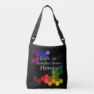 Honey Theme With Positive Words Crossbody Bag