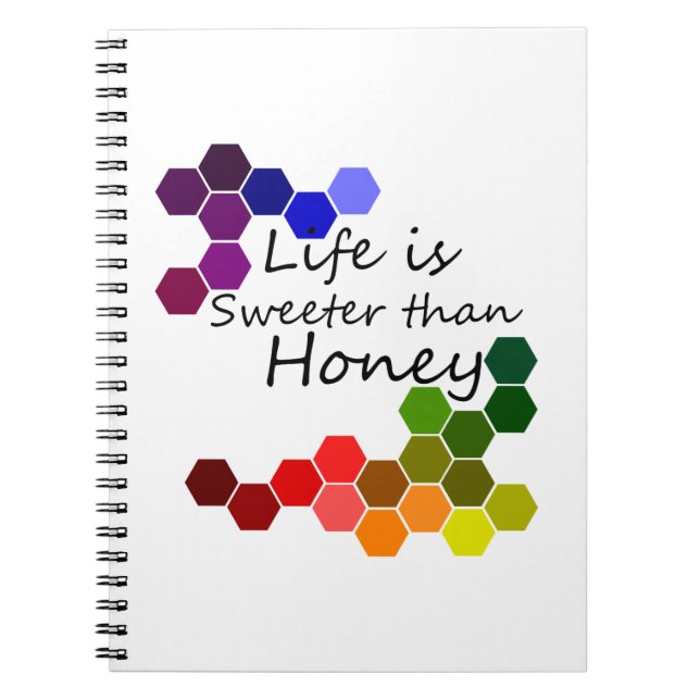 Honey Theme With Positive Words Notebook (Front)