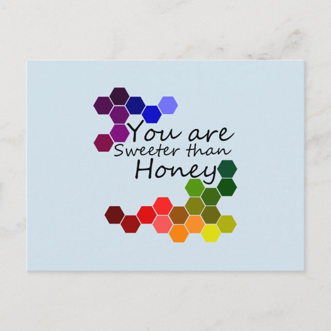 Honey theme With Positive Words Postcard (Front)