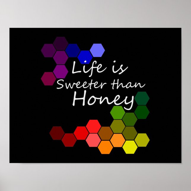 Honey Theme With Positive Words Poster (Front)