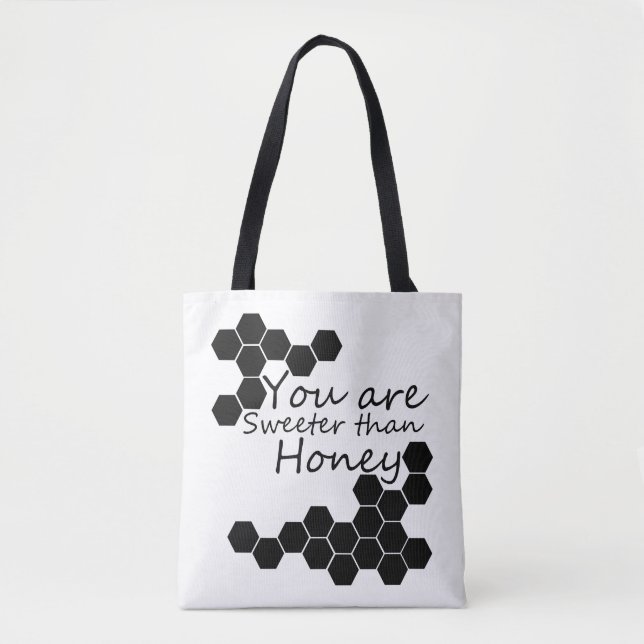 Honey Theme With Positive Words Tote Bag (Front)