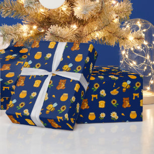 Honey-themed wrapping paper