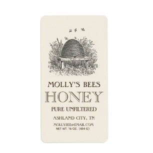 Honey Vintage Skep Ivory Label