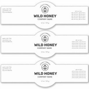 Honey Vinyl Black & White Label