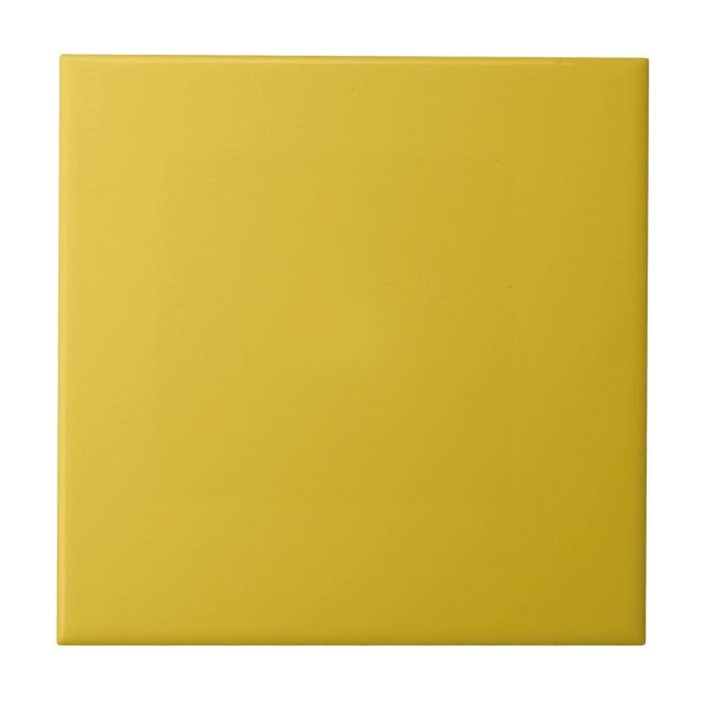 Honey Yellow Solid Colour | Classic Elegant Ceramic Tile (Front)