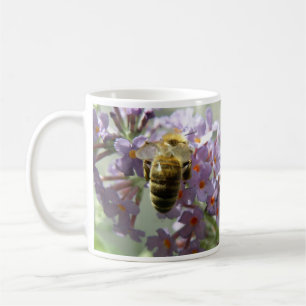 Honeybee and Buddleia Flowers Mug