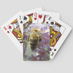Honeybee and Buddleia Flowers Playing cards
