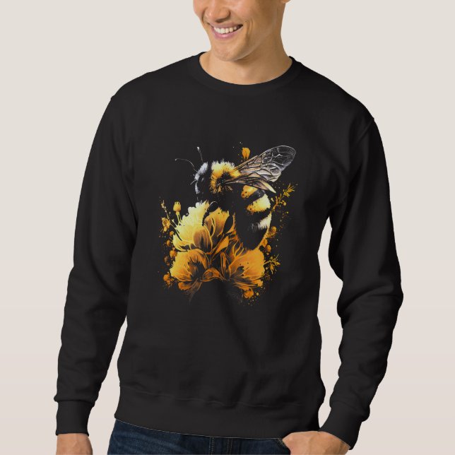 Honeybee and bumble bee for American hive beekeepe Sweatshirt (Front)