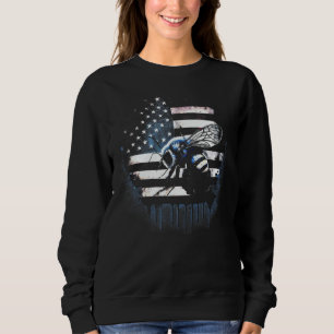 Honeybee and bumble bee for American hive beekeepe Sweatshirt
